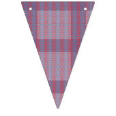 Delikate, wiederholende, hellrosa und hellblaue Ka Wimpelkette (Erste Fahne)