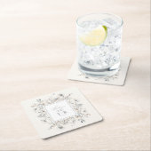 Delikate Wildblume Border Danke, ID1102 Rechteckiger Pappuntersetzer (Vor Ort)