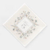 Delikate Wildblume Border Danke, ID1102 Serviette (Ecke)