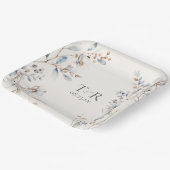 Delikate Wildblume Border Wedding ID1102 Pappteller (Gewinkelt)
