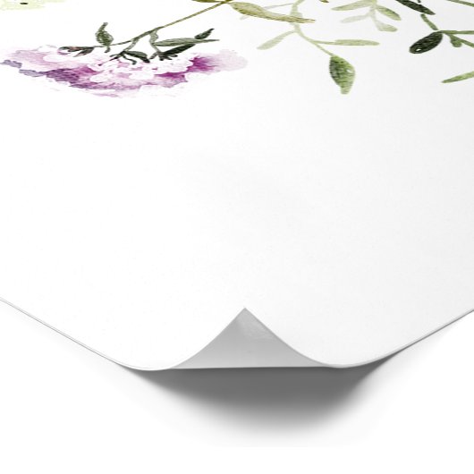 Delikate Wildblume Brautparty Willkommenspender Poster (Ecke)