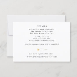 Delikate Wildblume - Details-Karte Einladung