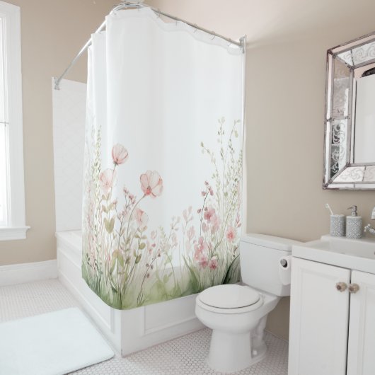 Delikate Wildblume Duschvorhang (Beispiel)