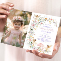 Delikate Wildblume Fairy Erster Geburtstag Foto