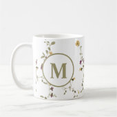 Delikate Wildblume Farbenfrohe Blume Muster Kaffeetasse (Links)