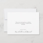 Delikate Wildblume Hochzeit Dankeskarte (Rückseite)