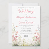 Delikate Wildblume Hochzeit Einladung (Vorderseite)