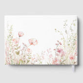 Delikate Wildblume Hochzeit Gästebuch (Rückseite)