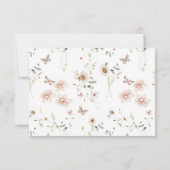 Delikate Wildblume Hochzeit RSVP Karte (Rückseite)