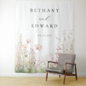 Delikate Wildblume Hochzeit Wandteppich (Beispiel)