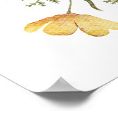 Delikate Wildblume Hochzeit Willkommen Poster (Ecke)