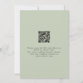 Delikate Wildblume QR Code Hochzeit Einladung (Rückseite)