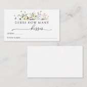 Delikate Wildblume schätzt, wie viele Kisses Game Begleitkarte (Vorne/Hinten)