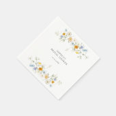 Delikate Wildblume Serviette (Ecke)