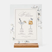 Delikate Wildblume Signature Drinks ID1102 Acrylschild (Vorderseite)