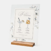 Delikate Wildblume Signature Drinks ID1102 Acrylschild (Winkel)