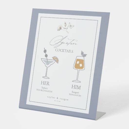 Delikate Wildblume Signature Drinks ID1102 Sockelschild (Vorderseite)