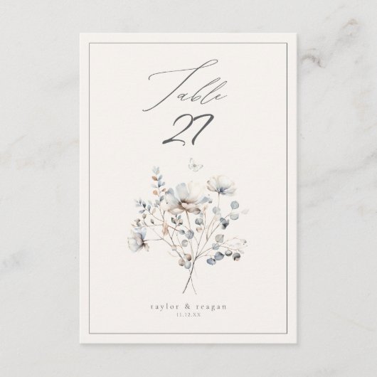 Delikate Wildblume Tischnummer ID1102 (Vorderseite)