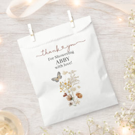 Delikate Wildblume und Schmetterling-Party Geschenktütchen