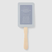 Delikate Wildblume Wedding Welcome Program ID1102 Fächer (Rückseite)