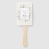 Delikate Wildblume Wedding Welcome Program ID1102 Fächer (Vorderseite)