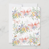 Delikate Wildblumen Babydusche Einladung (Rückseite)