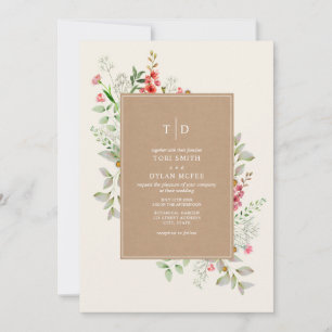 Delikate Wildblumen Botanische Hochzeit Cardada Einladung