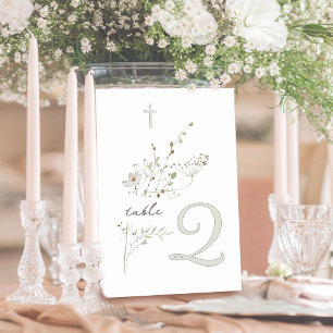 Delikate Wildblumen Bouquet Taufe n 2 Tischnummer