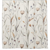 Delikate Wildblumen Duschvorhang (Vorderseite)