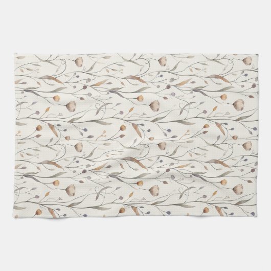 Delikate Wildblumen Geschirrtuch (Horizontal)