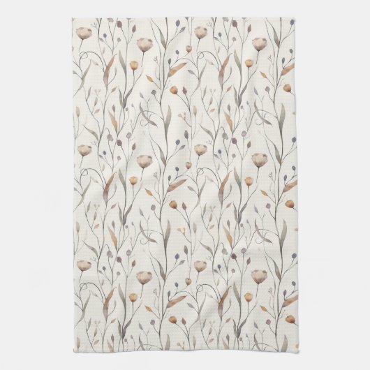 Delikate Wildblumen Geschirrtuch (Vertikal)