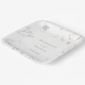 delikate Wildblumen Hochzeit Pappteller (Gewinkelt)