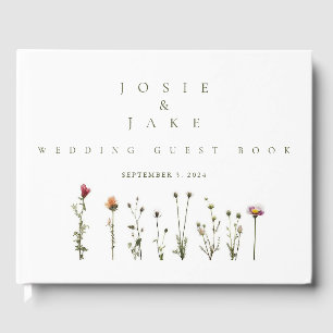 Delikate Wildblumen Hochzeitsbuch Gästebuch