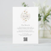 Delikate Wildblumen Hochzeitsdetails Begleitkarte (Stehend Vorderseite)