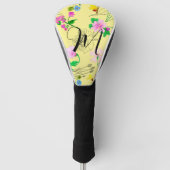 Delikate Wildblumen in hellgelb. Custom. Golf Headcover (Vorderseite)