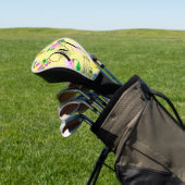 Delikate Wildblumen in hellgelb. Custom. Golf Headcover (In SItu)