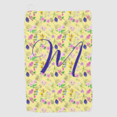 Delikate Wildblumen in hellgelb. Custom. Golfhandtuch (Vorderseite)
