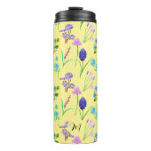 Delikate Wildblumen in hellgelb. Custom. Thermosbecher (Vorderseite)