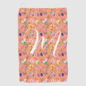 Delikate Wildblumen in Orange. Custom. Golfhandtuch (Vorderseite)