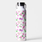 Delikate Wildblumen in Weiß. Custom. Trinkflasche (Vorne)