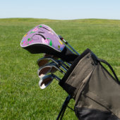 Delikate Wildblumen lila. Custom Golf Headcover (In SItu)