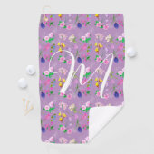 Delikate Wildblumen lila. Custom Golfhandtuch (Insitu)