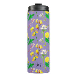 Delikate Wildblumen lila. Custom. Thermosbecher