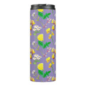 Delikate Wildblumen lila. Custom. Thermosbecher (Rückseite)