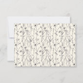 Delikate Wildblumen nahtlose Muster Hochzeit Dankeskarte (Rückseite)