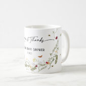 Delikate Wildblumen Personalisierte Baby Dusche Ta Kaffeetasse (VorderseiteRechts)