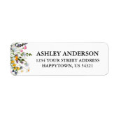 Delikate Wildblumen Rücksendeadresse (Vorne)