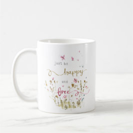 Delikate Wildblumen Schmetterlinge Wasserfarbangeb Kaffeetasse