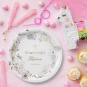 delikate Wildblumen töten Taufe Pappteller (Party)