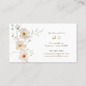 Delikate Wildblumen Visitenkarte (Rückseite)